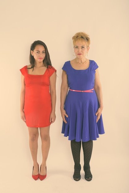 A side-by-side comparison showcasing a dress poorly fitted on a plus-size model versus the same dress expertly tailored and fitted, emphasizing the importance of inclusive design. The backgrounds are minimalist.
